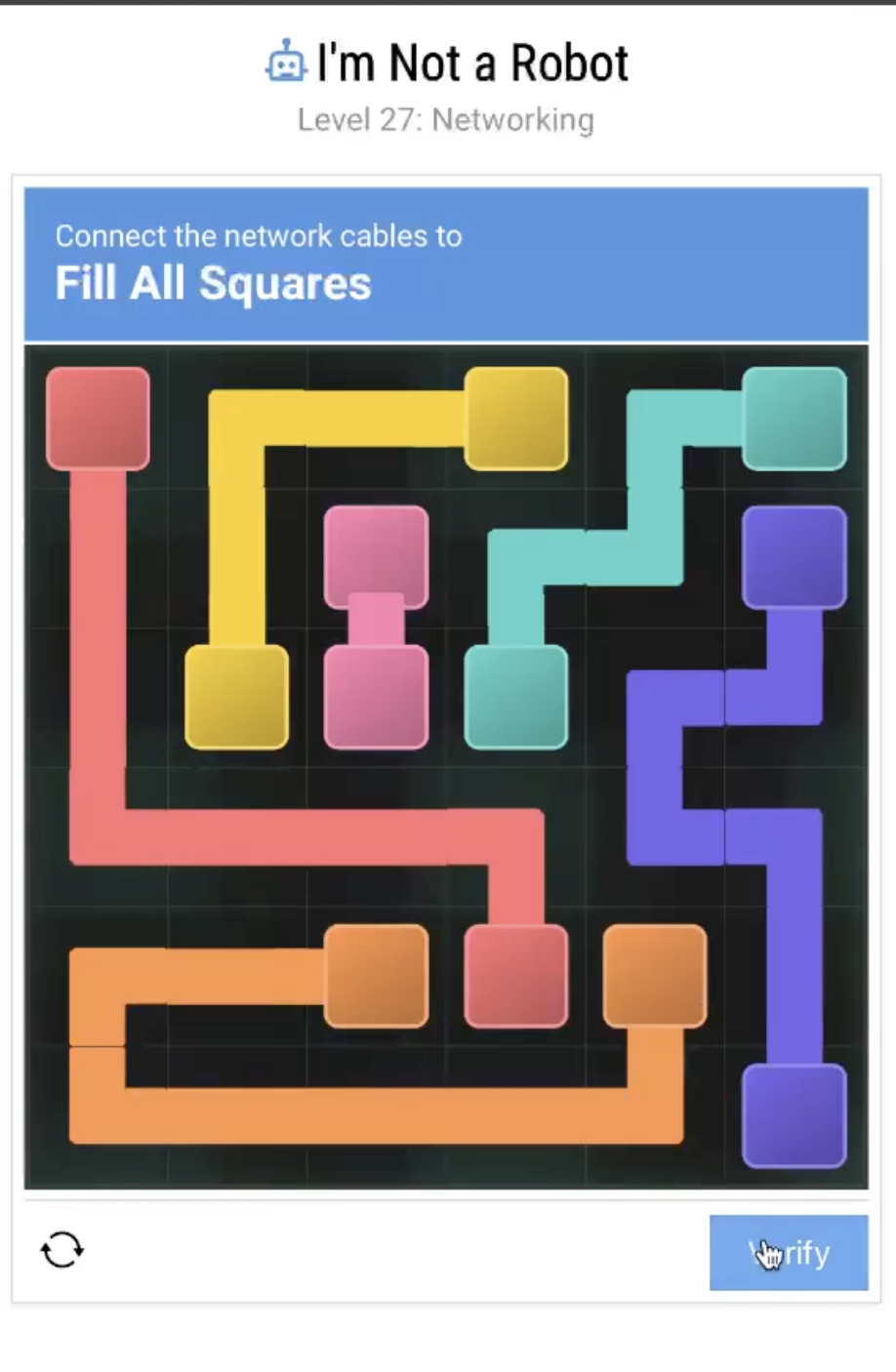 I'm Not a Robot Level 27: I'm Not a Robot Level 27 Solution Walkthrough
