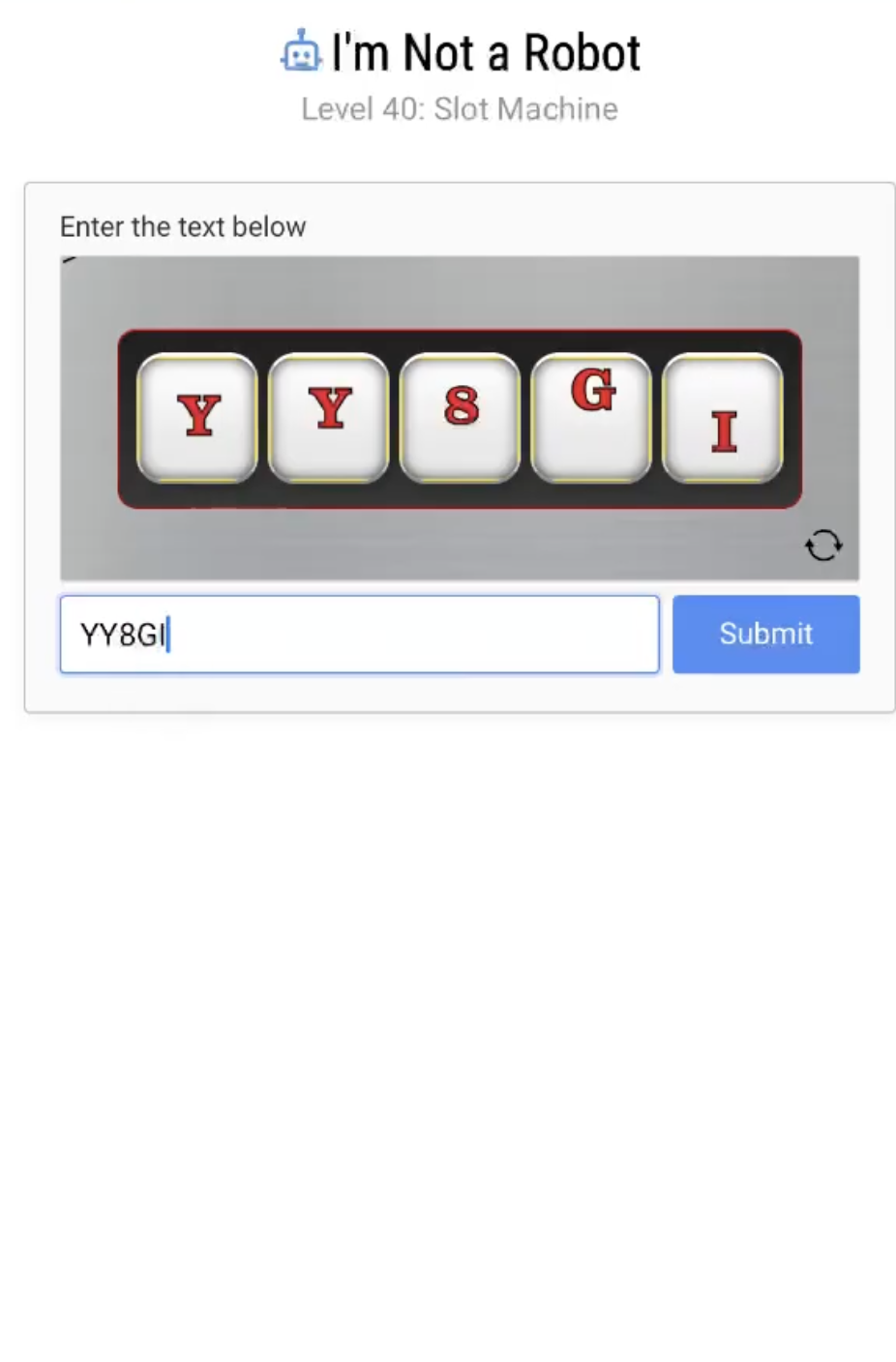 I'm Not a Robot Level 40: I'm Not a Robot Level 40 Solution Walkthrough