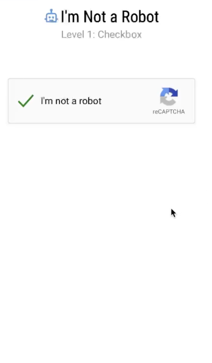 I'm Not a Robot Level 1 Solution Walkthrough Guide Image 1